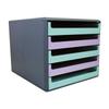 M und M Schubladenbox La Prima (Korpus anthrazit) lila, 24.3x4x33.3 cm