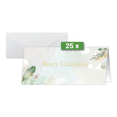 Weihnachtskarten inkl. Umschläge »Christmas Forest Watercolor«, 25 Stück, Sigel