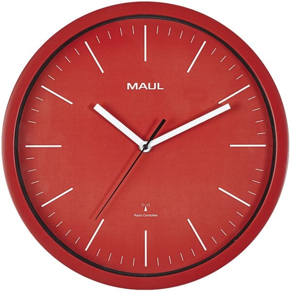 MAUL Funkwanduhr »MAULjump« rot Ø 31 cm rot Image