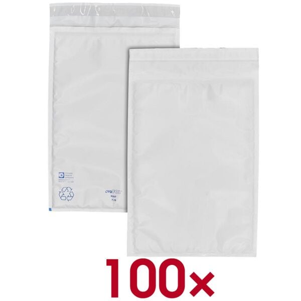 aroFol 100er-Pack Luftpolster-Versandtaschen »POLY 7/G« für DIN A4 weiß, 25x35 cm Image