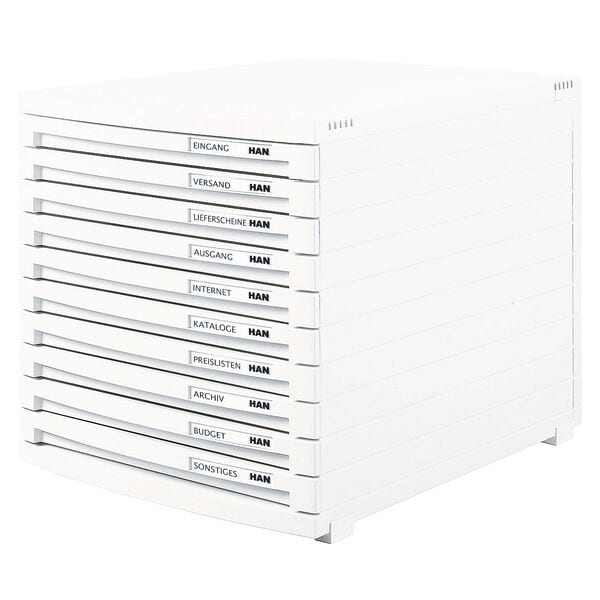 HAN Schubladenbox »CONTUR« weiß mit 10 Schubladen DIN B4 weiß Image
