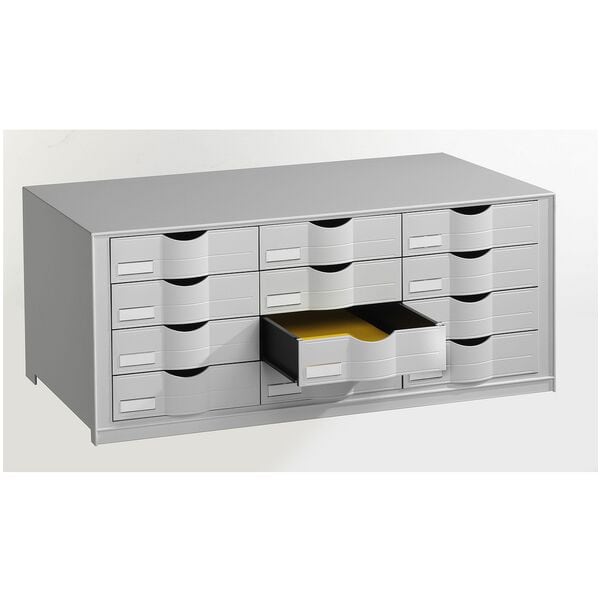Paperflow Schubladenbox mit 12 Schubladen DIN A4 grau Image