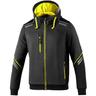 Dc Tech Hooded full zip felpa con cappuccio Tg. xxl Grigio scuro/giallo fluo maniche rinforzate con