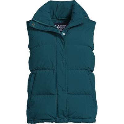 Puffer Down Gilet, Women, size: 20-22, plus, Blue, Nylon, by Lands' End