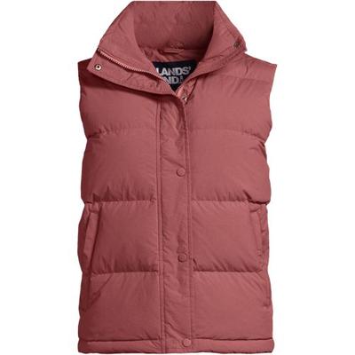 Puffer Down Gilet, Women, size: 24-26, plus, Red, Nylon, by Lands' End