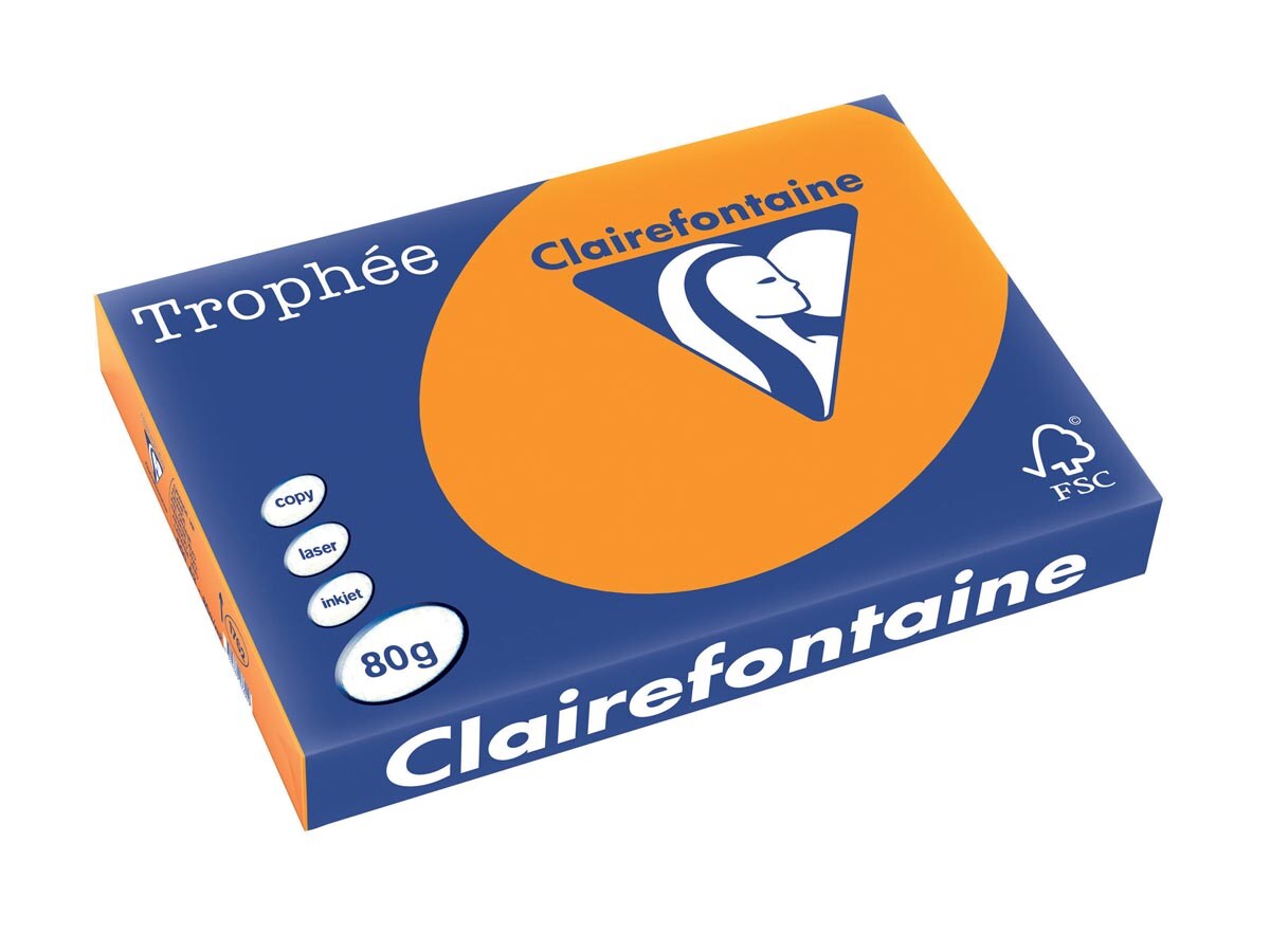 Clairefontaine Kopierpapier Trophee A3 80g/qm VE=500 Blatt orange Image