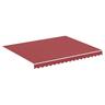 DELUKE® Markisenbespannung Markisenstoff Wasserabweisend Reißfest Rot, für 600x350cm Rahmen Markise mit Volant Markisen Ersatzstoff Markisentuch