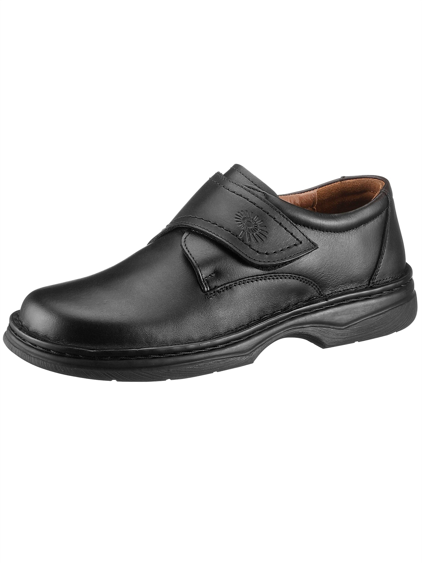 Klettschuh HELIX, Herren, Gr. 41, schwarz, Glattleder, Schuhe Klettschuh