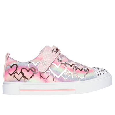 Skechers Girl's Twinkle Toes: Twinkle Sparks - Ombre Love Sneaker | Size 3.0 | Light Pink | Synthetic/Textile