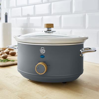 Swan 3.5L Nordic Slow Cooker - White by Salton® in Grey