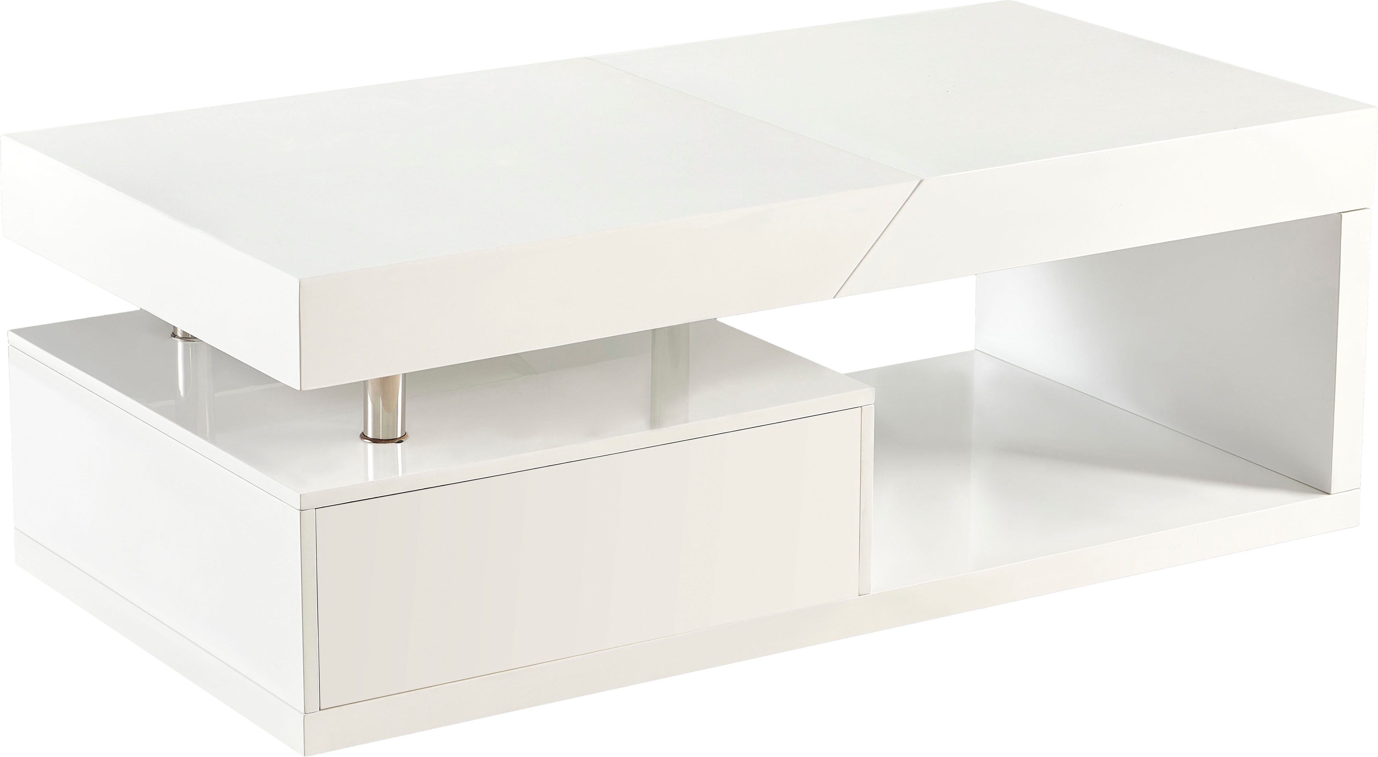 Couchtisch PAROLI, weiß (weiß, weiß, weiß), B:120cm H:42cm T:60cm, Tische