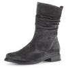 Stiefel GABOR "Genua", Damen, Gr. 41, grau (dunkelgrau), Veloursleder, unifarben, klassisch, Schuhe, Blockabsatz, Kurzstiefel, mit Innenreißverschluss