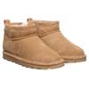 Winterboots BEARPAW "SHORTY YOUTH", Damen, Gr. 34, braun (hellbraun), Veloursleder, casual, Schuhe, Winterstiefel, Schlupfstiefel, Kinderschuh mit Lammwolle