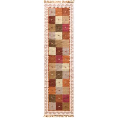 Teppich HEINE HOME Gr. 6, bunt (natur, bunt), B:70cm H:7mm L:270cm, Wolle, Viskose, Teppiche Image