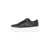 Plateausneaker TOMMY HILFIGER "ESSENTIAL PLATFORM SNEAKER FUR", Damen, Gr. 41, schwarz, Leder, unifarben, sportlich, Schuhe, Freizeitschuh, Halbschuh, Schnürschuh mit seitlichem TH-Logo