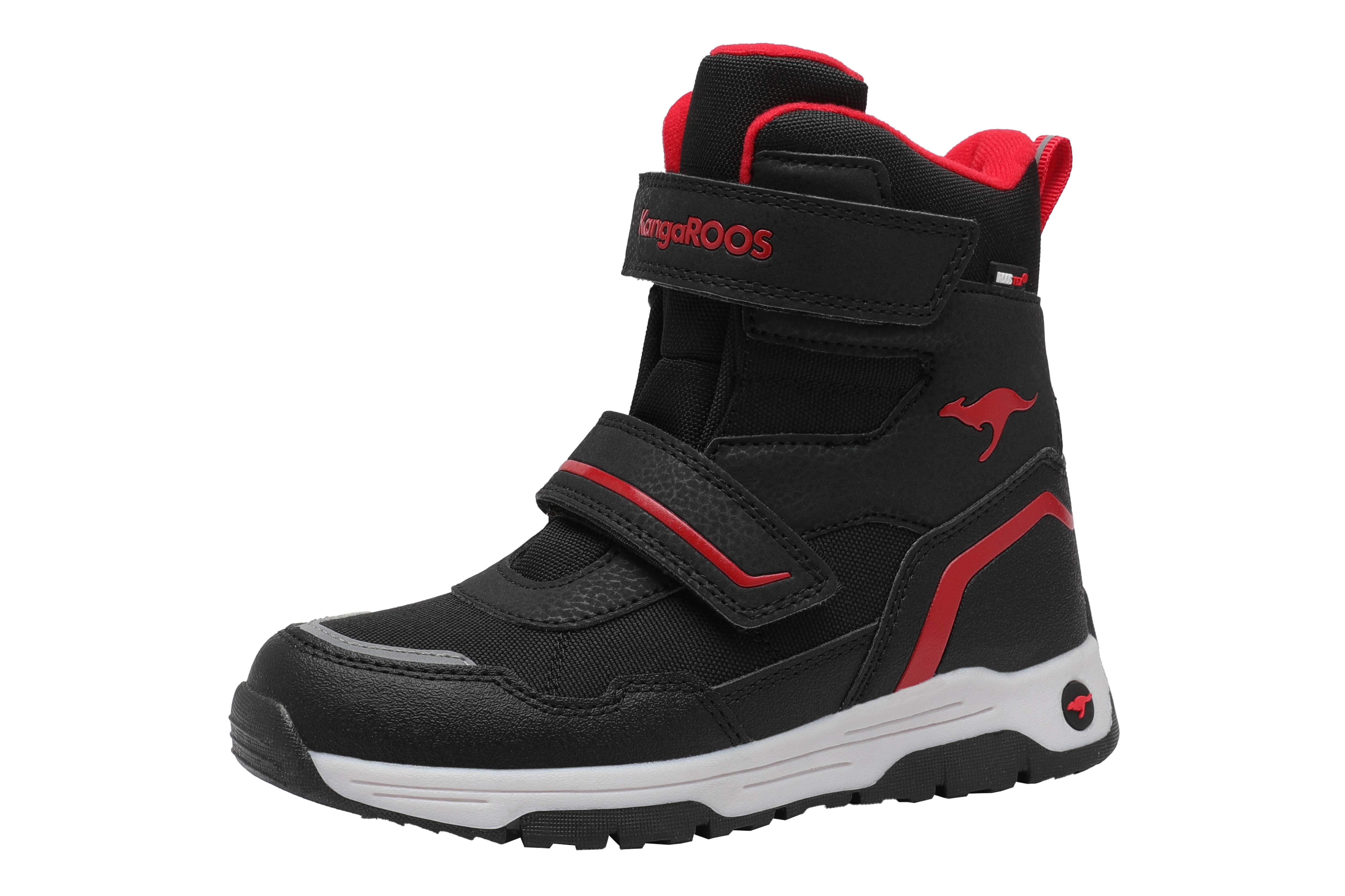 Winterstiefel KANGAROOS "K-MJ Camp V RTX", Damen, Gr. 38, blau (jet schwarz, fiery rot), Synthetik, Textil, Schuhe, Snowboots, Winterboots, Winterschuhe, wasserdicht, gefüttert Image