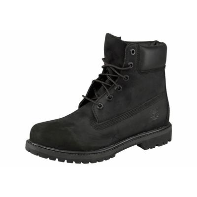 Schnürboots TIMBERLAND "Timberland Premium 6 INCH LACE UP", Gr. 36, schwarz (schwarz, nubuck), Leder, sportlich, Schuhe,