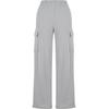 Jogginghose URBAN CLASSICS "Urban Classics Damen Ladies Baggy Light Terry Sweat Pants", Damen, Gr. L, US-Größen, grau (lightasphalt), 70% Baumwolle, 30% Polyester, unifarben, oversize, Hosen