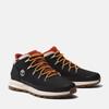 Schnürboots TIMBERLAND "Sprint Trekker Mid Fab WP", Gr. 47,5, schwarz (jet schwarz), Textil, sportlich, Schuhe, Winterstiefel, Schnürstiefel, Winterschuhe, wasserdicht
