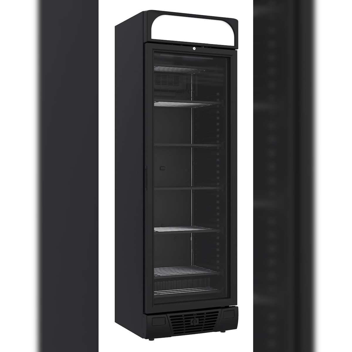 CombiSteel Tiefkühlschrank Mit 1 Glastür Schwarz 382 Liter Image