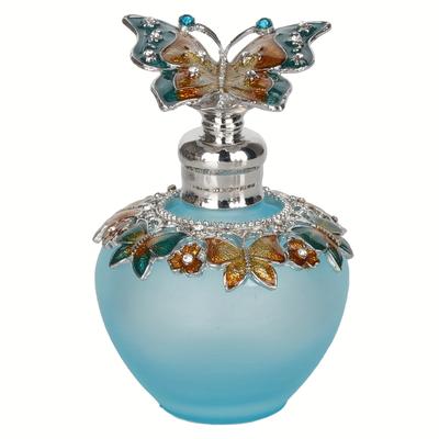 TEMU 40ml Refillable Glass Perfume Bottle Featuring An Enamel Butterfly Figurine - Empty Vintage-style Lotion Bottle, Ideal As Valentine's Day Gifts, Souvenirs, Or Wedding Favors For Girls & Women