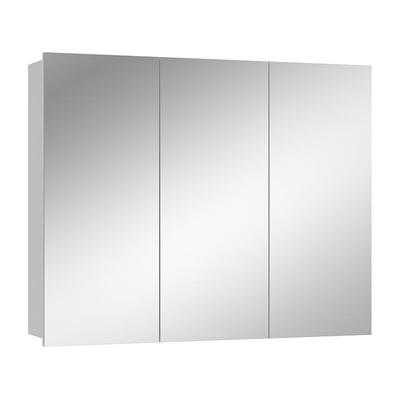 Vicco - Bad Spiegelschrank Sola, Weiß, 100 x 79.8 cm mit 3 Türen