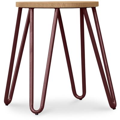Hairpin Hocker - 42cm - Helles Holz und Metall Image