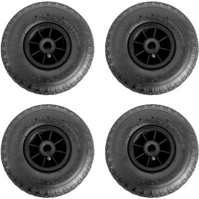 4x Sackkarrenrad Luftrad 260x85 3.00-4 Achlänge 75 mm 4PR Lagen mit Nadellager schwarz Image