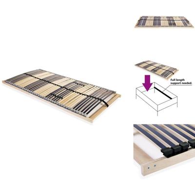 Lattenrost mit 42 Latten 7 Zonen 100x200 cm - Lattenrost - Holzrahmen - Birkenholz - Buchenholz Image
