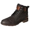 Schnürboots MUSTANG SHOES, Herren, Gr. 43, grau (dunkelgrau used), Lederimitat, used, casual, Schuhe, Winterboots, Casual Stiefel mit stylischem Logodruck auf der Zunge