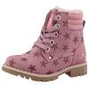 Winterboots TOM TAILOR, Kinder, Gr. 26, rosa (altrosa), Textil, Lederimitat, Glitzer, casual, Schuhe, Blockabsatz, Schnürboots, Outdoorschuh mit TEX-Membran
