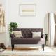 Vidaxl - Banc avec dossier marron foncé 120x62x75,5 cm tissu