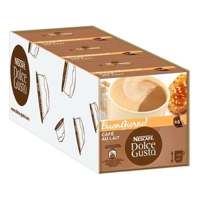 3 Packungen Kaffeekapseln »Dolce Gusto® Café au Lait«, Nescafe