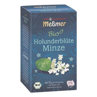 Meßmer BIO Kräutertee »Holunderblüte Minze« Tassenportion, Papierkuvert, 20er-Pack grün