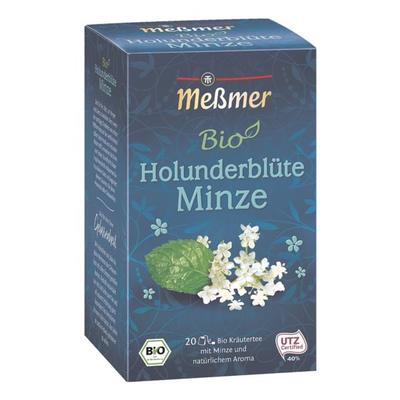 BIO Kräutertee »Holunderblüte Minze« Tassenportion, Papierkuvert, 20er-Pack, Meßmer