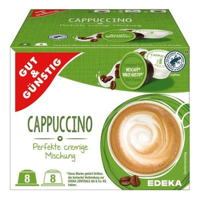 Gut und Günstig Kaffeekapseln »Cappuccino« 16 Stück braun
