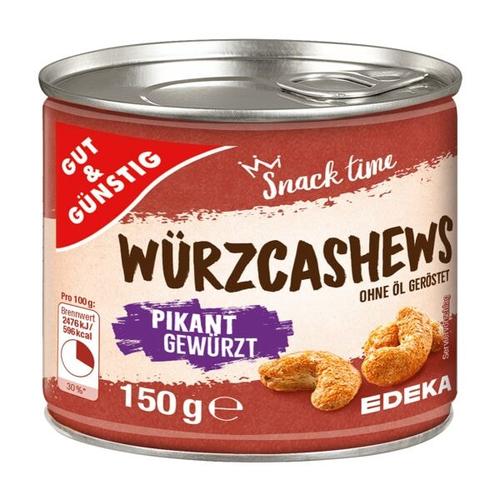 Würz-Cashews 150 g, Gut und Günstig