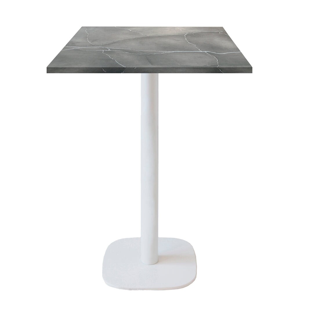 Restootab Stehtisch Round weiß 60x60cm - Modell blauer Mond Image