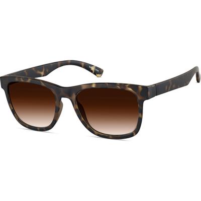 Zenni Square Rx Sunglasses Tortoiseshell Plastic Full Rim Frame