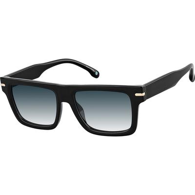 Zenni Men's Rectangle Rx Sunglasses Black Plastic Full Rim Frame