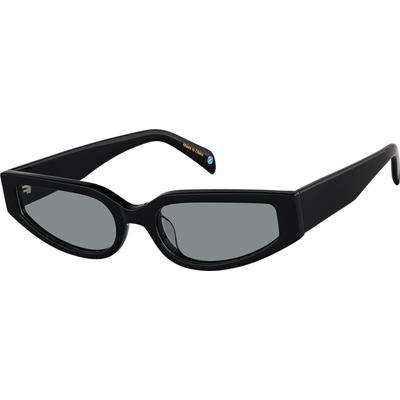 Zenni Women's Cat-Eye Rx Sunglasses Black Plastic Full Rim Frame