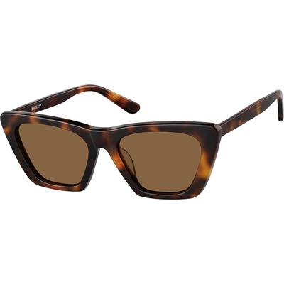 Zenni Cat-Eye Sunglasses Tortoiseshell Plastic Full Rim Frame