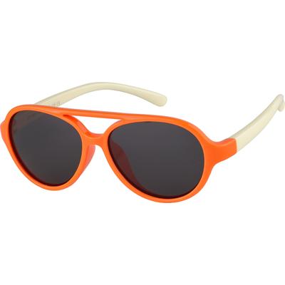 Zenni Kids Aviator Sunglasses Orange Plastic Full Rim Frame