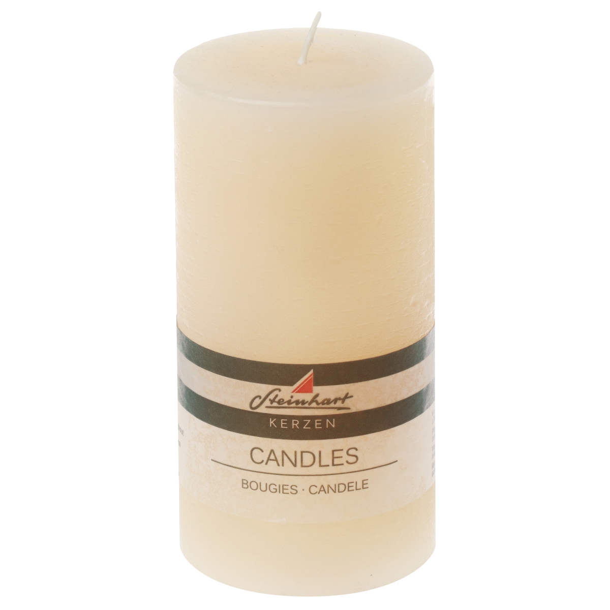 Steinhart Kerzen Stumpenkerze "Raureif" Creme 150/78 mm Image