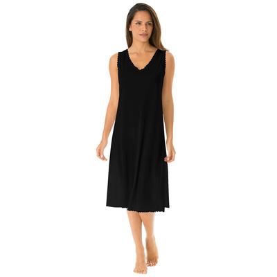 Plus Size Women's Lace-Trim Slip by Comfort Choice in Black (Size 34/36) Full Slip