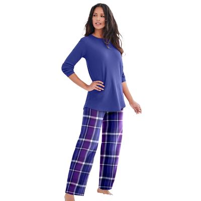 Plus Size Women's Thermal PJ Set by Only Necessities in Multi Plaid (Size 34/36) Pajamas