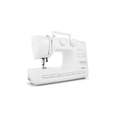 MEDION Freiarm-Nähmaschine "SM60 (MD 10689), 60 Stichmuster, Rückwärtstaste, 60 Watt Motorleistung", weiß, B:42cm H:30cm T:17cm, Nähmaschinen, automatischer Einfädler, einstellbare Stichlänge und -breite, Nähloch Image