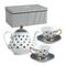 Coffret théière et 2 tasses à thé - Gris