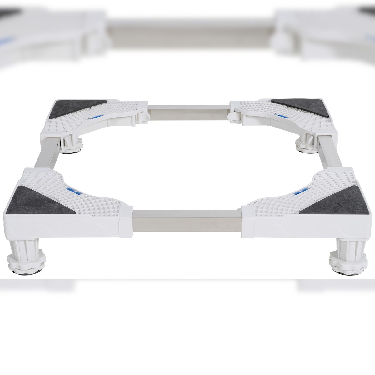 DELUKE® Waschmaschinen Untergestell BART - 4 Füße, für 300kg UNIVERSAL Waschmaschinen Sockel Trockner Untergestell für Kühlschrank Weiß Image