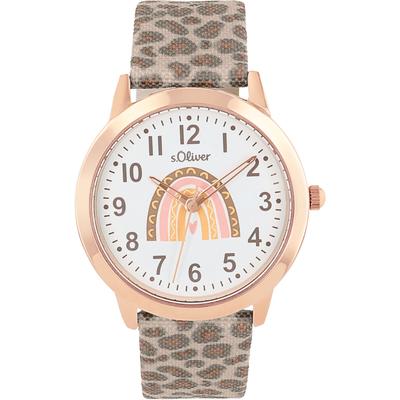 Quarzuhr S.OLIVER, gold (bunt, bunt), Armbanduhren, Kinder, Armbanduhr, Kinderuhr, Mädchenuhr, Schulanfang, Geschenkidee Image